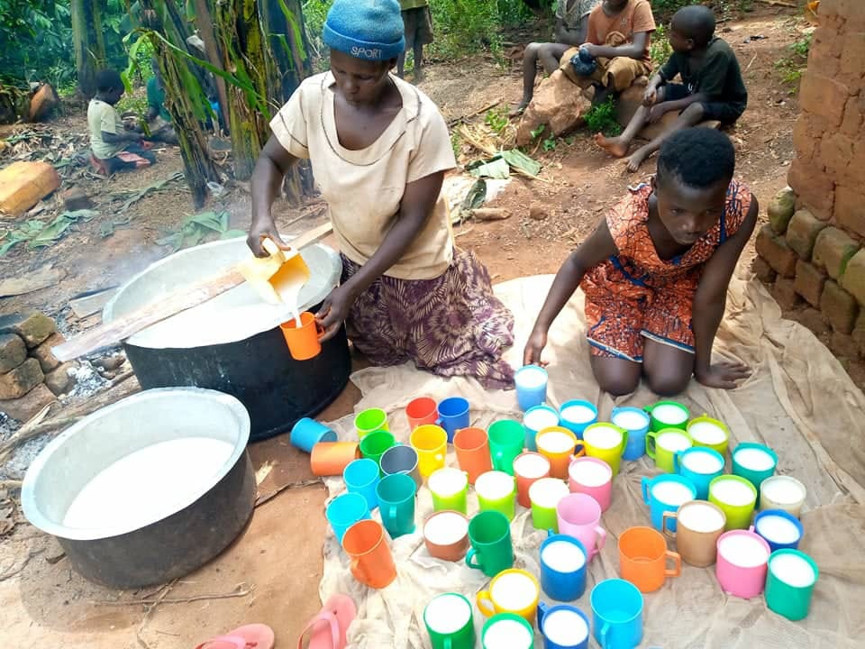 Serving food